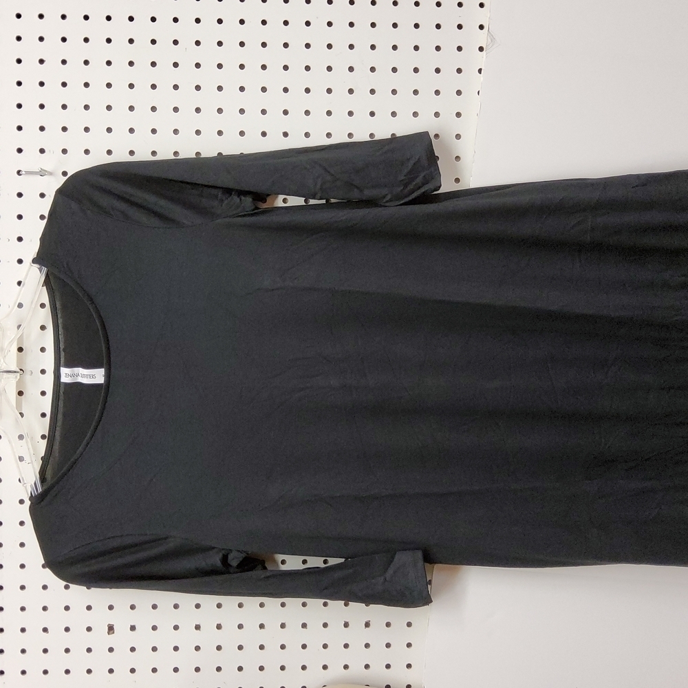 ZENANA outfitters women's size medium black dress ruffle hem NWOT